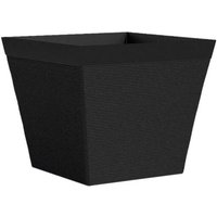 Pot Carré - Garden Id - Green Care Impact Noir-Anth - 29 X 26 Cm - Garanti 10ans - 100% Recyclé - Uv/Gel Résistant