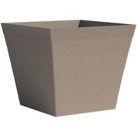 Pot Carré - Garden Id - Green Care Impact Taupe - 29 X 26 Cm - Garanti 10ans - 100% Recyclé - Uv/Gel Résistant