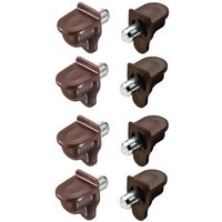 Taquet étagère - Non spécifié - Lot de 8 - Marron - 5mm - Plastique
