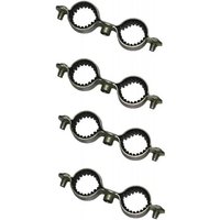 4x COLLIER DE SERRAGE DOUBLE ISOPHONIQUE DIAMÈTRE 22MM PAS DE VIS 7-150 FIXATION TUBE TUYAU PLOMBERIE CUIVRE CAOUTCHOUC CONNECTEUR