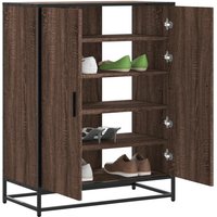 "vidaXL Meuble àchaussures chêne marron bois d'ingénierie et métal"