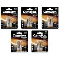 Camelion Lot de 5 Blisters de 2 Batteries Rechargeable R06 / AA / 2000 mAh 1,2V