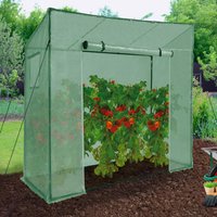 Serre De Jardin Verte Toutes Saisons Avec Fen?Tre Et Porte Zipp?E