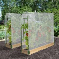 Duo Serres À Tomates Modulable Spéciale Croissance Kit Complet Bâche + Support