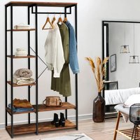 Dressing penderie étagère DAYTON effet vieilli design industriel