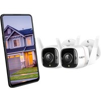 C310P2 Caméra De Surveillance Wifi Extérieur Intérieur Résolution 3Mp Ip66 Avec Vision Nocturne, Détection De Mouvement Et Alarme Instantanée,