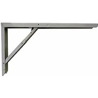 Équerre en acier pliable - FEPRE - Argenté - 30 x 52 cm - Haute résistance - 2 unités