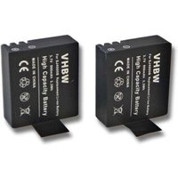 vhbw 2x Batteries compatible avec Sjcam M10 WiFi caméra vidéo caméscope (900mAh, 3,7V, Li-ion) avec puce d'information