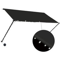 Auvent Rétractable Avec Led 250x150 Cm Anthracite