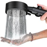 Pommeau de douche haute pression avec 5 jets et 5 vitesses réglables pour un faible débit d'eau