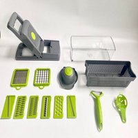Slicer, Coupe-Légumes - Livré Avec Lames Différentes En Inox Haute Qualité, Bac De Stockage,Découpe Les Fruits Et Les Légumes Rapidement Et