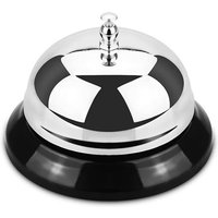 Cloche de service haut de gamme en acier inoxydable pour personnes âgées, restaurants et hôtels ¿ Sonnerie puissante, base antidérapante, diamètre de