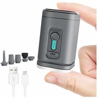 Pompe à air compacte et légère avec batterie rechargeable USB, 5 buses et éclairage LED pour structures gonflables