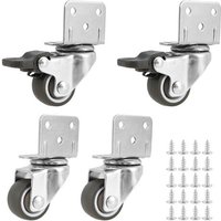Mini roulettes pour meubles - TPE et acier durables, options 25 mm, 32 mm, 38 mm, protection du sol, mouvement fluide