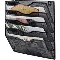 Organiseur de dossiers mural durable à 5 niveaux pour documents, magazines et courrier