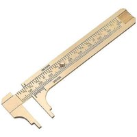 Pied à coulisse rétro en alliage de cuivre, mini-jauge de poche 100 mm avec échelles en pouces et en millimètres pour la mesure des bijoux et des