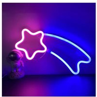 Enseigne au néon Meteor - Applique murale étoilée, LED décorative alimentée par batterie et USB pour la décoration intérieure et les fêtes