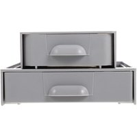 Boîte de rangement sous le bureau - ABS durable, conception de tiroir peu encombrante, idéale pour l'organisation de la maison et du bureau, lot de 2
