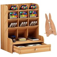 Organiseur De Bureau Multifonctionnel Pour Fournitures De Bureau Avec Support De Téléphone Amélioré Et Construction En Métal Durable