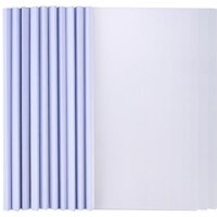 Lot de 10 chemises A4 avec barre de verrouillage antidérapante, polypropylène durable, pince coulissante transparente, multi-usages pour l'école et