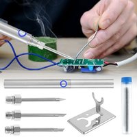 Kit de fer à souder avec batterie rechargeable, chauffage rapide, conception sans fil, idéal pour les projets de bricolage et l'électronique