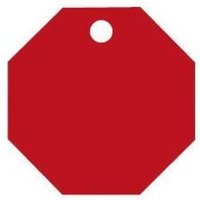 Panneau Stop Chien - Marque - Aluminium - Rouge - Gravure Personnalisée - 2x2 Cm
