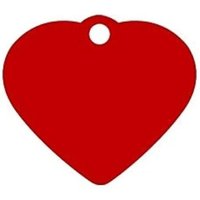 Pendentif Pour Chien - Trixie - Coeur En Aluminium Rouge - Gravure Personnalisée - 2,5 X 2 Cm - 1 Mm D'épaisseur