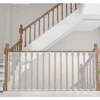 Filet De Sécurité Pour Enfants, Blanc 300lx90h Cm, Protection Des Balcons Et Escaliers Pour Bébés, Clôture D'escalier Ajustable Et Robuste Pour Chats