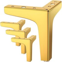 Lot De 4 Pieds De Meubles Charge Jusqu'à 800 Kg, 10cm Pied De Table Modernes En Métal En Forme De Triangle,Pied Meuble Épingle Pour Placard,