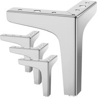 Lot De 4 Pieds De Meubles Charge Jusqu'à 800 Kg, 10cm Pied De Table Modernes En Métal En Forme De Triangle,Pied Meuble Épingle Pour Placard,