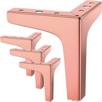 Lot De 4 Pieds De Meubles Charge Jusqu'à 800 Kg, 10cm Pied De Table Modernes En Métal En Forme De Triangle,Pied Meuble Épingle Pour Placard,