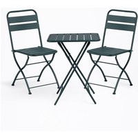 Ensemble Avec Une Table Pliante (60x60 Cm) & 2 Chaises Pliantes Janti Vert Jungle