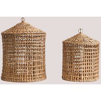 Lot De 2 Corbeilles Daire Naturel