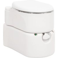 Vidaxl Toilette De Camping Intégrée Blanc 24+17 L Pehd Et Acier