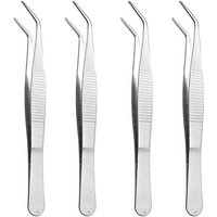 Pinces de précision en acier inoxydable pour travaux manuels, bijouterie, électronique et laboratoire - Lot de 4