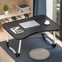 Bureau D'ordinateur Portable Pliant Réglable-Pieds Antidérapants En Forme De W,Portable,Noir Noir