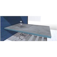 Receveur de Douche à Carreler 90x140 cm avec Bondes à Sortie Verticale - Grille Noire