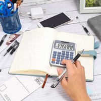Calculatrice de poche à grand écran avec double alimentation et conception conviviale