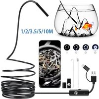 Endoscope industriel 3 en 1 avec focale réglable, étanchéité IP67, résolution 1280 x 720, éclairage LED