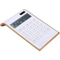 Calculatrice de bureau polyvalente à double alimentation avec écran LCD à 10 chiffres, design fin et fonctions financières