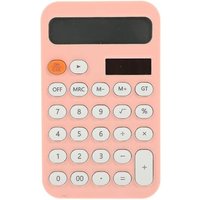 Petite calculatrice portable rose ¿ Matériau ABS durable, format compact pour étudiants et professionnels