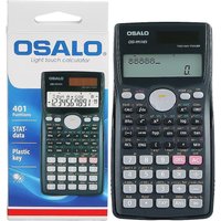Calculatrice scientifique avec 401 fonctions, écran LCD ultra-clair, double alimentation et étui rigide coulissant