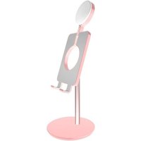 Support De Bureau Pliable Pour Téléphone Portable Et Tablette, Avec Éclairage D'appoint, Rose