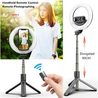 Perche À Selfie Bluetooth 5 Pouces Avec Trépied Et Éclairage Led Pour Smartphones - Hauteur Réglable Et Télécommande