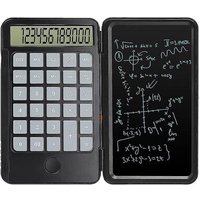 Calculatrice financière avec bloc-notes, design silencieux, verrouillage mémo, portable, écologique, grande autonomie