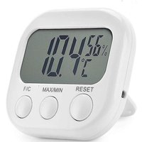 Thermomètre et hygromètre d'intérieur - Moniteur numérique de température et d'humidité avec une grande précision et un design compact