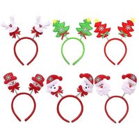 Lot De 6 Serre-Têtes De Noël Réutilisables, Légers Et Durables Pour Fêtes Et Cadeaux