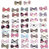 Lot De 40 Noeuds Élégants Pour Chiens ¿ Élastiques De Qualité Supérieure Pour Poils Longs, Design Noeud Chic, Parfaits Pour Les Chiots