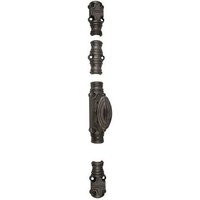 Crémone en fonte en applique pour menuiserie bois RY59 - bouton confort - noir JARDINIER MASSARD