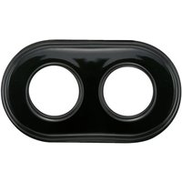 Plaque de finition Fontini Garby double Porcelaine noire